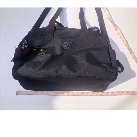 Kipling Large Black Tote Shoulder Duffel Bag w/ Travel Organizer & Monkey Charm - Picture 13 of 16